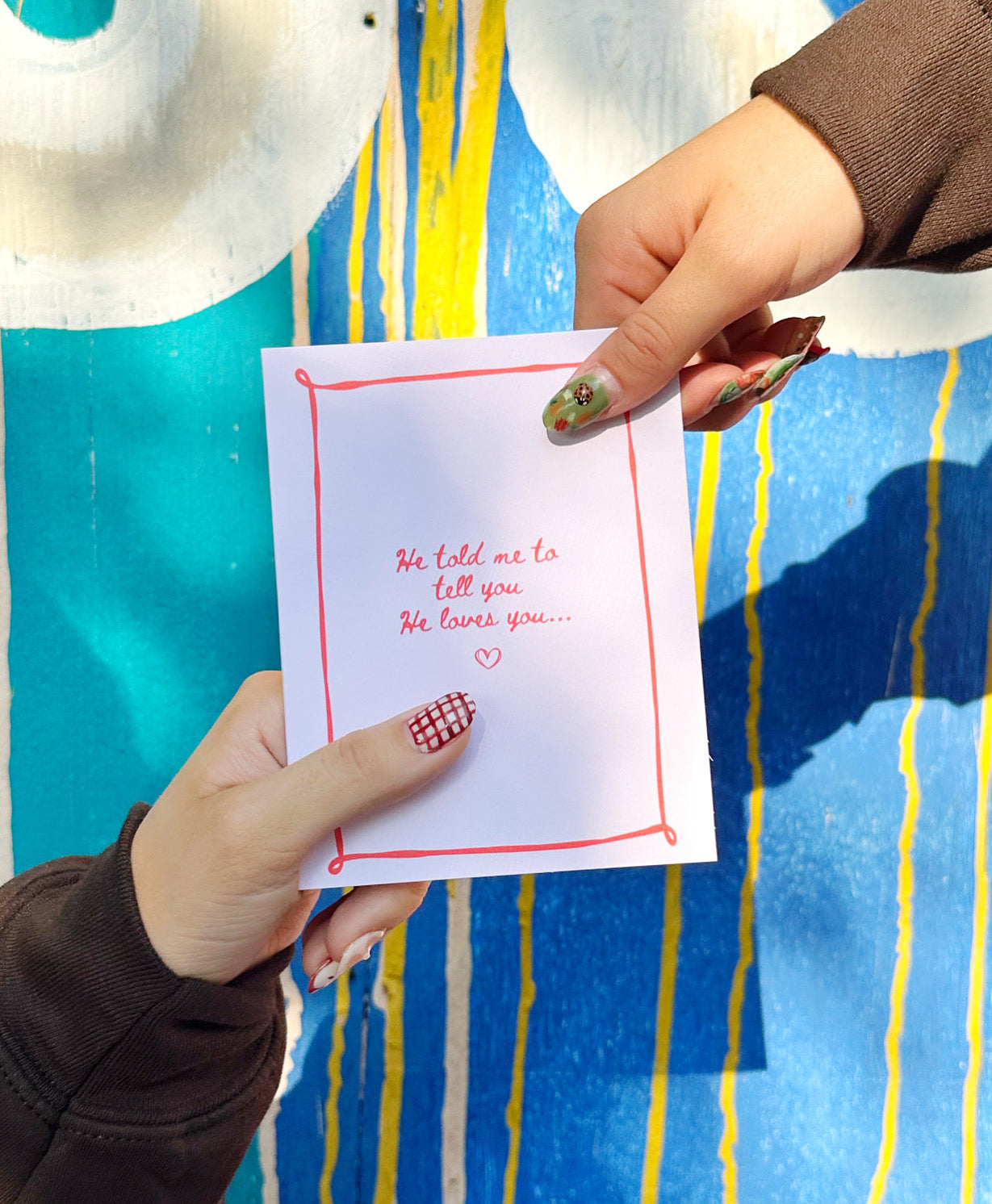 "He told me to tell you He loves you" - Greeting Card Set