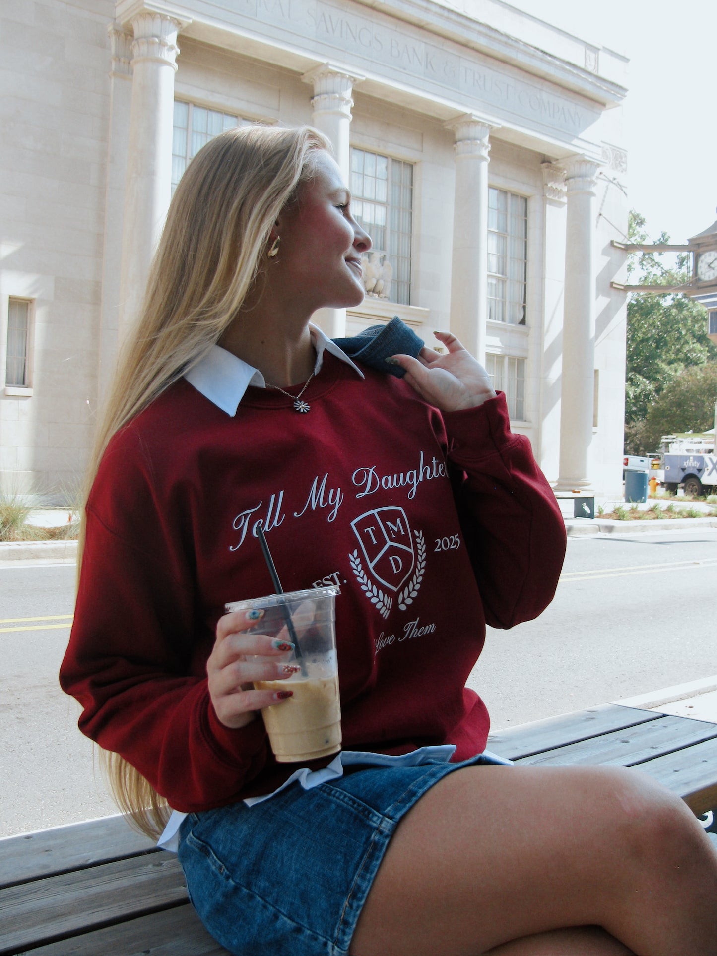 Tell My Daughters I Love Them Crewneck - Garnet